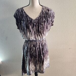Express Smokey Grey and Purple Ombre Print High Low Dress Size XS